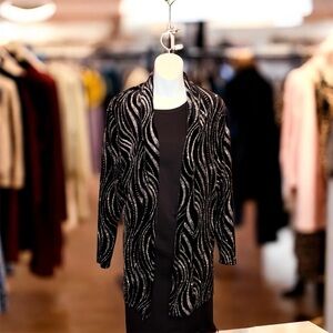 🔥🔥 Notations Black and Silver Formal Cardigan